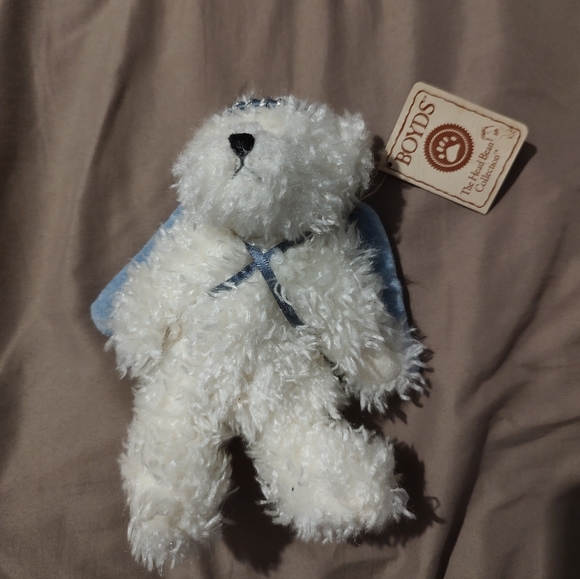Boyds Bear The Head Bean Collection Blue Angel - Picture 2 of 4